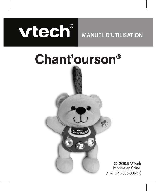 Guide utilisation VTECH CHANT OURSON  de la marque VTECH