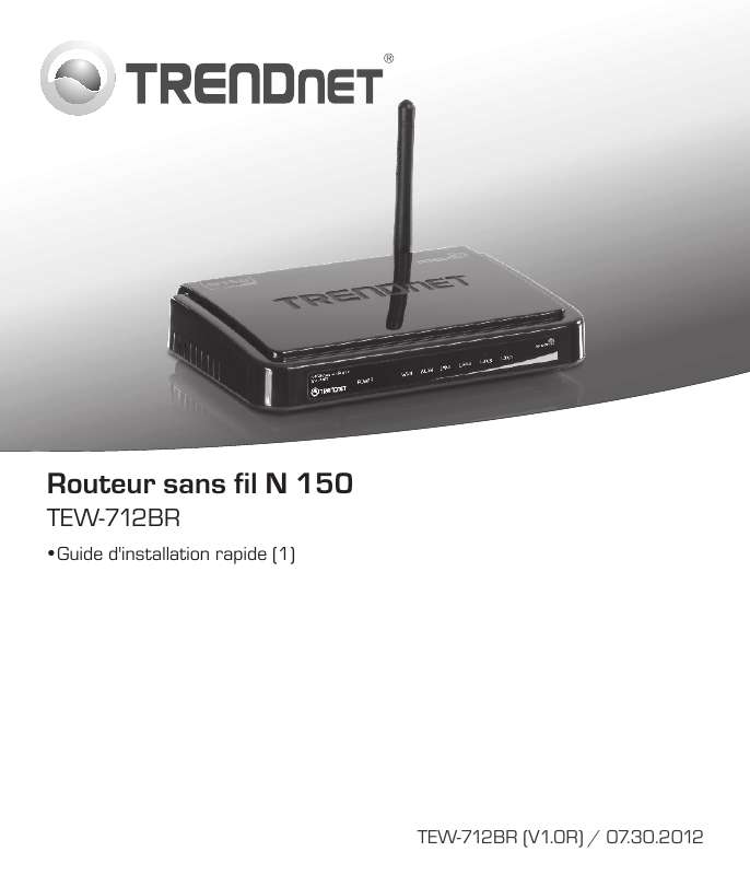 Guide utilisation TRENDNET TEW-712BR  de la marque TRENDNET