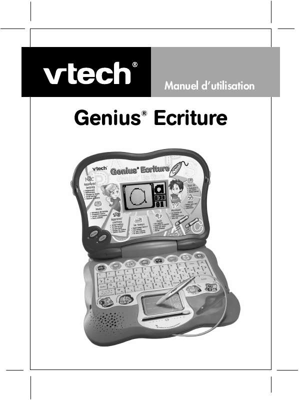Guide utilisation VTECH GENIUS ECRITURE  de la marque VTECH