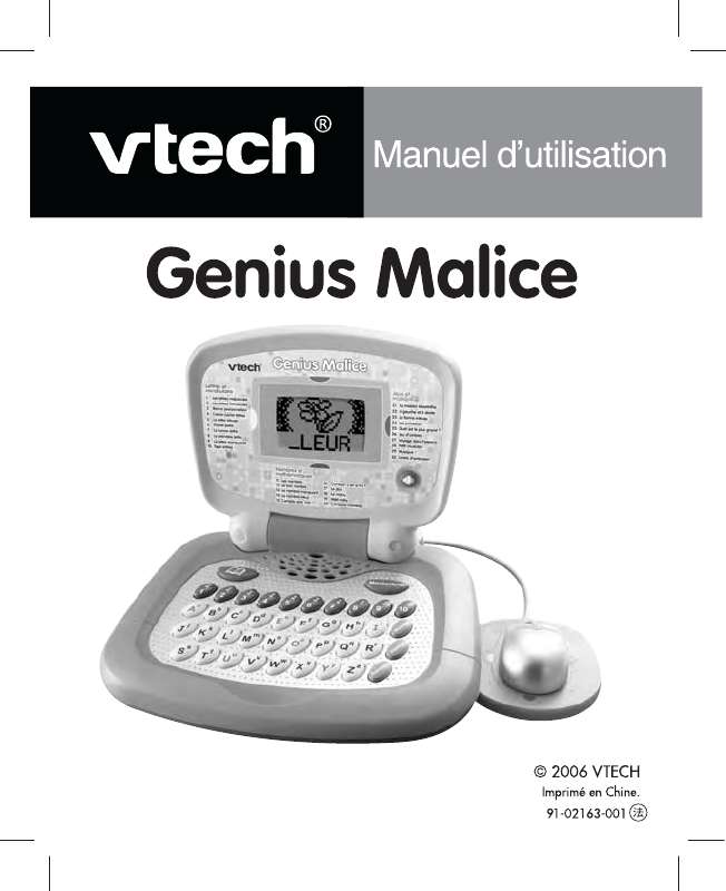Guide utilisation VTECH GENIUS MALICE  de la marque VTECH