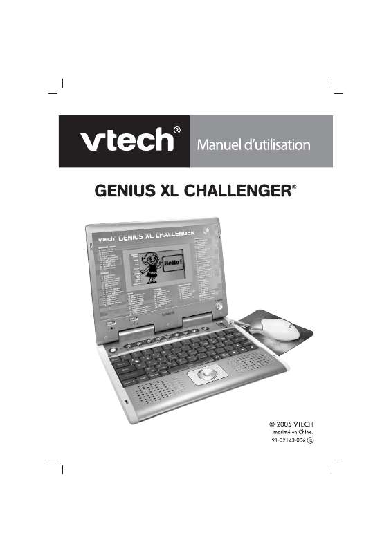 Guide utilisation VTECH GENIUS XL CHALLENGER  de la marque VTECH