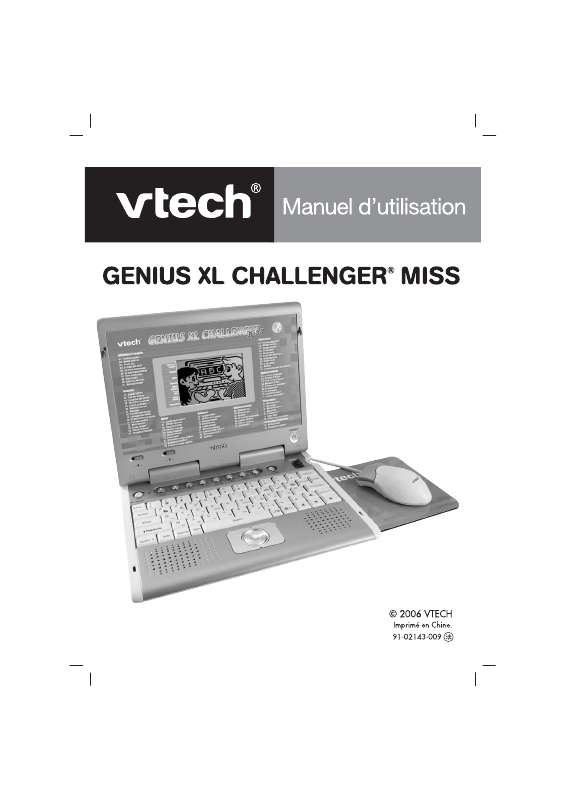 Guide utilisation VTECH GENIUS XL CHALLENGER ROSE  de la marque VTECH