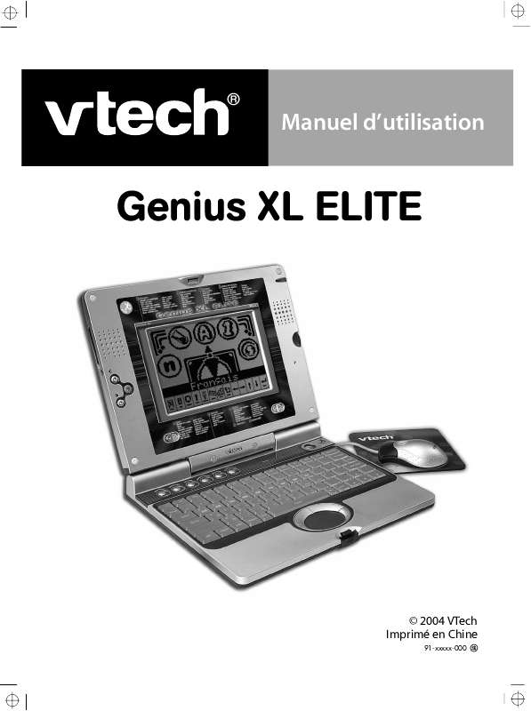 Notice d'utilisation - VTECH GENIUS XL ELITE - VTECH - Manuel et