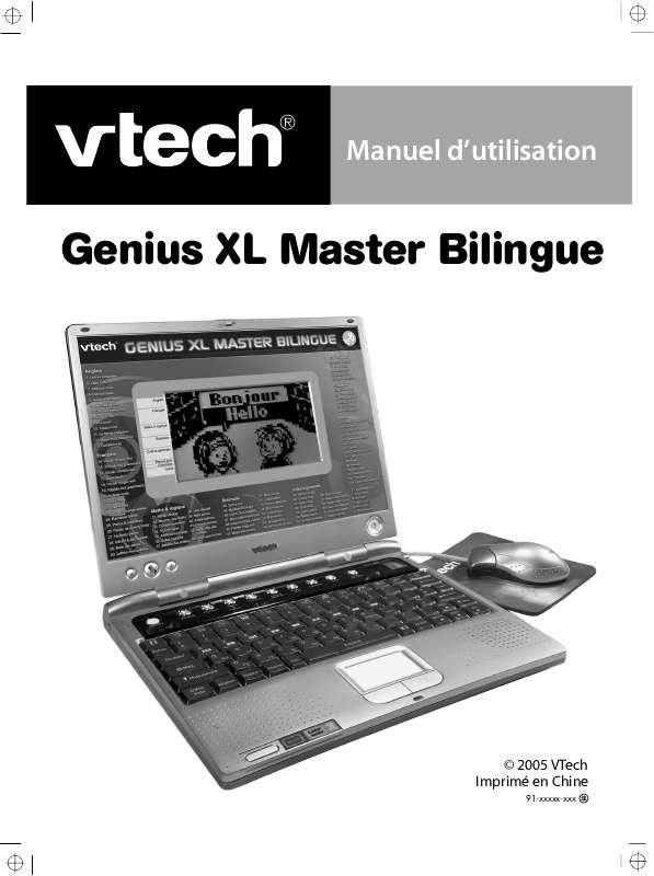 Guide utilisation VTECH GENIUS XL MASTER BILINGUE  de la marque VTECH