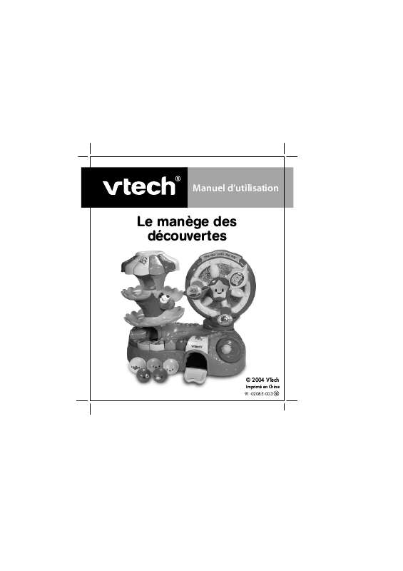Guide utilisation VTECH LE MANEGE DES DECOUVERTES  de la marque VTECH