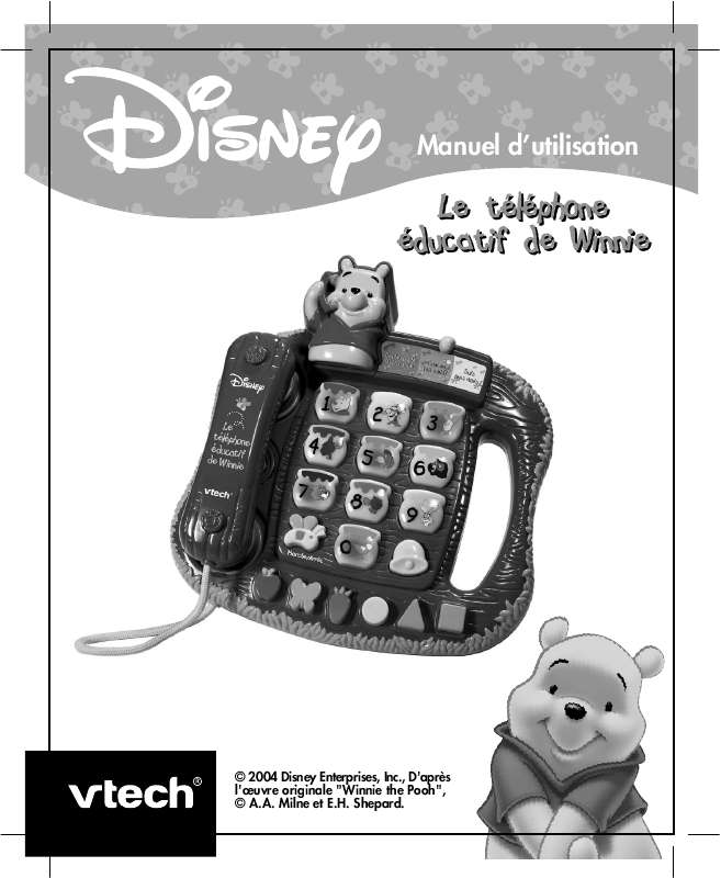 Guide utilisation VTECH LE TELEPHONE EDUCATIF DE WINNIE  de la marque VTECH