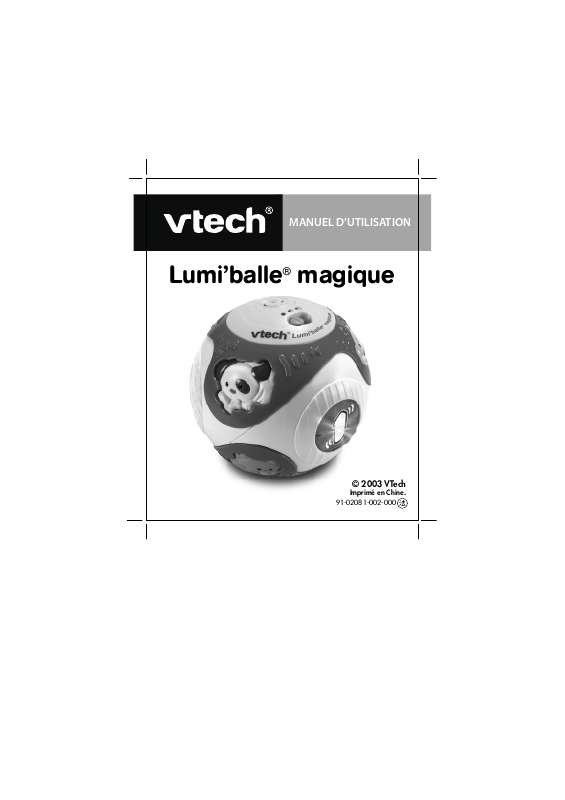 Guide utilisation VTECH LUMI BALLE MAGIQUE  de la marque VTECH