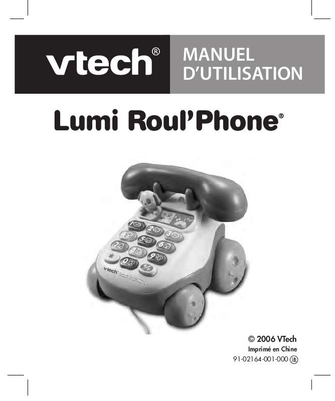 Guide utilisation VTECH LUMI ROUL PHONE  de la marque VTECH