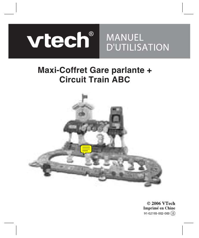 Guide utilisation VTECH MAXI-COFFRET GARE PARLANTE + CIRCUIT TRAIN ABC  de la marque VTECH