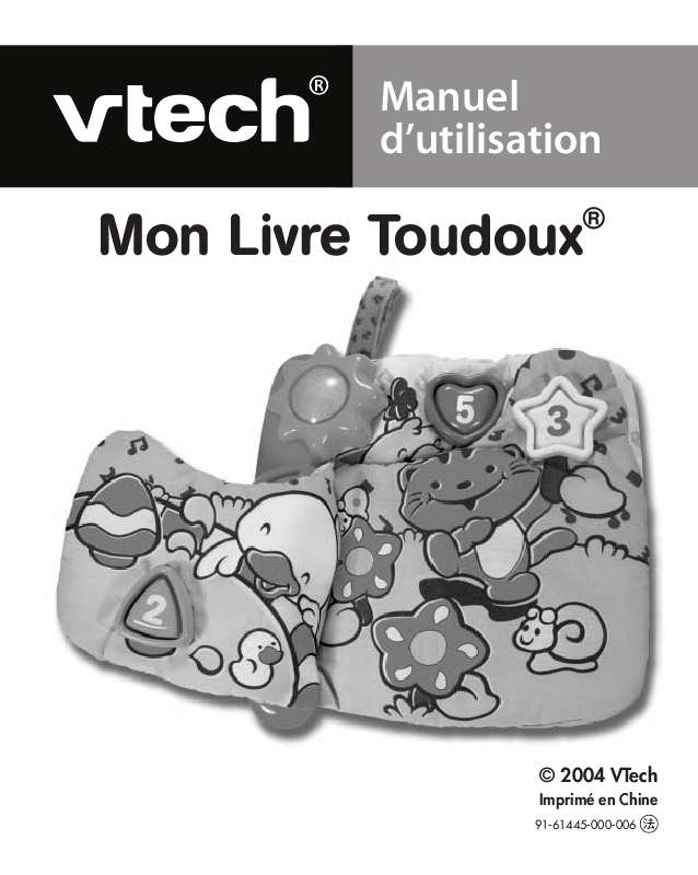 Guide utilisation VTECH MON LIVRE TOUDOUX  de la marque VTECH