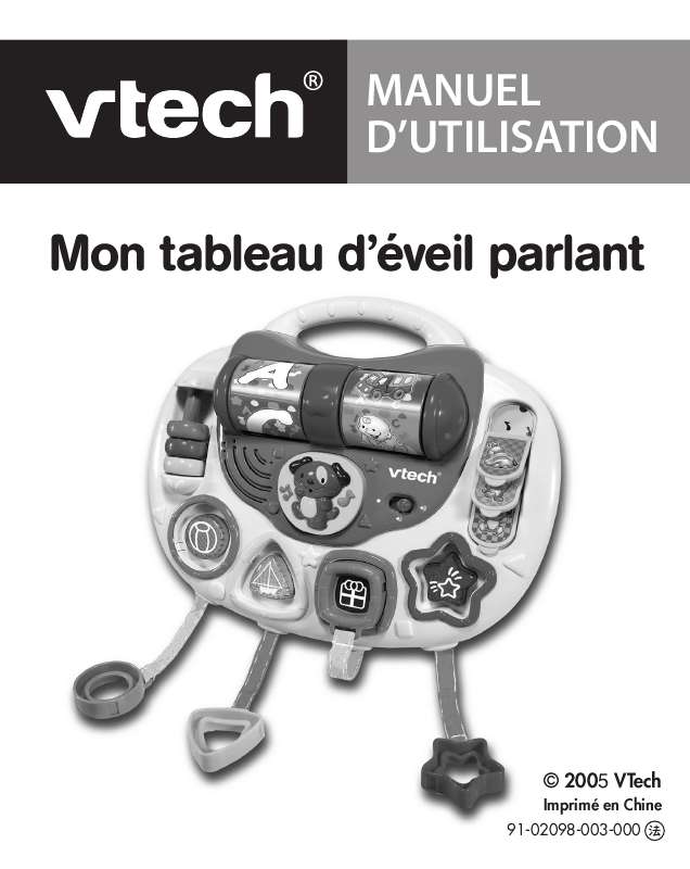 Guide utilisation VTECH MON TABLEAU D EVEIL PARLANT  de la marque VTECH
