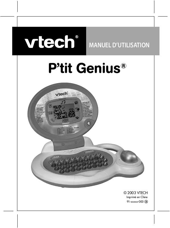 Guide utilisation VTECH P TIT GENIUS  de la marque VTECH