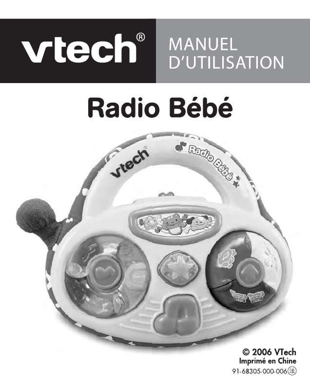 Guide utilisation VTECH RADIO BEBE PLUS  de la marque VTECH