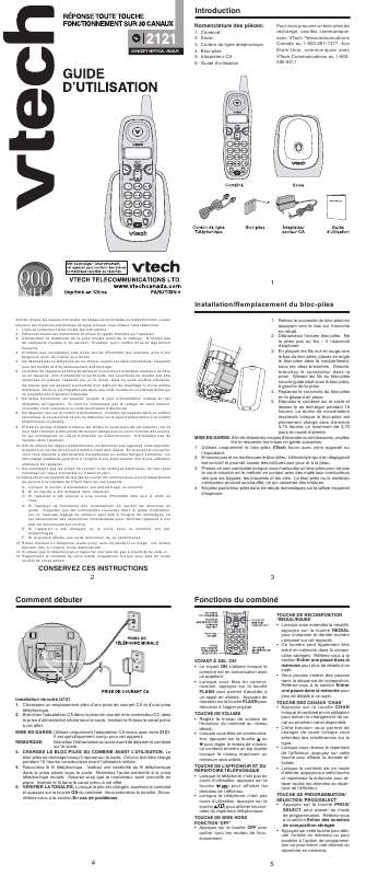 Guide utilisation VTECH VT 2121  de la marque VTECH