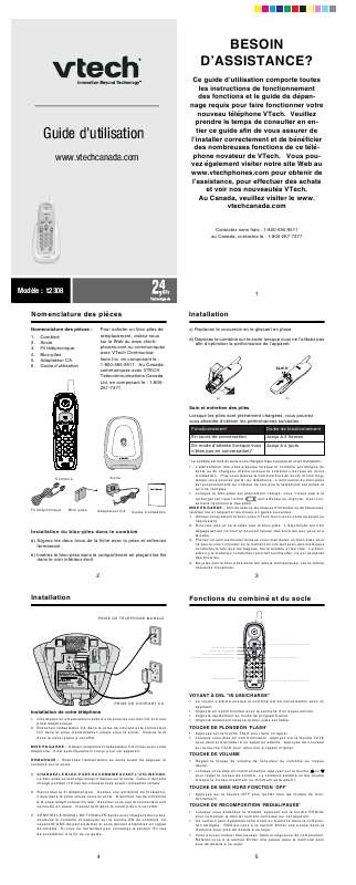 Guide utilisation VTECH VT 2308  de la marque VTECH
