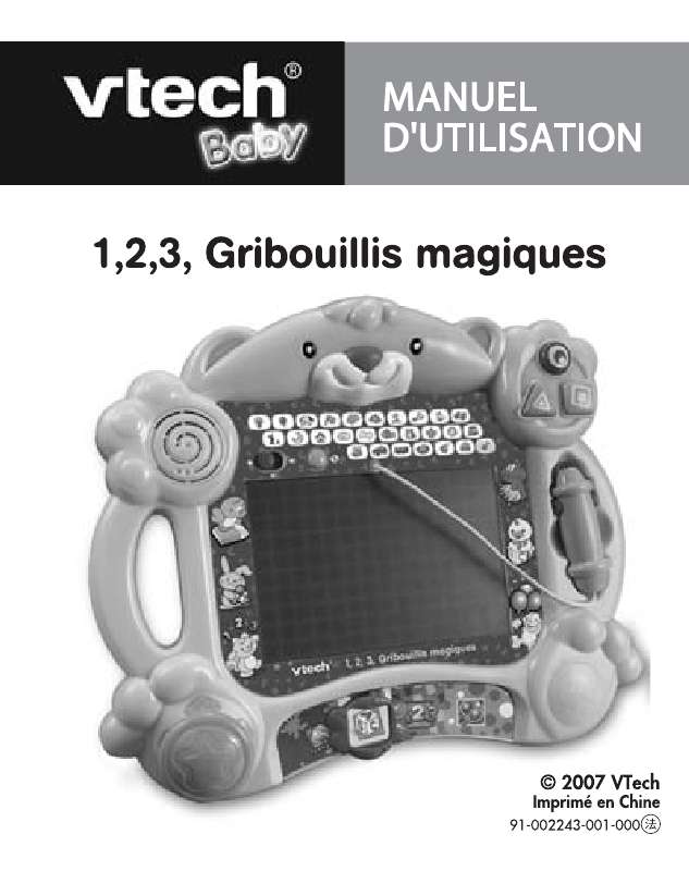 Guide utilisation VTECH 123 GRIBOUILLIS MAGIQUES  de la marque VTECH