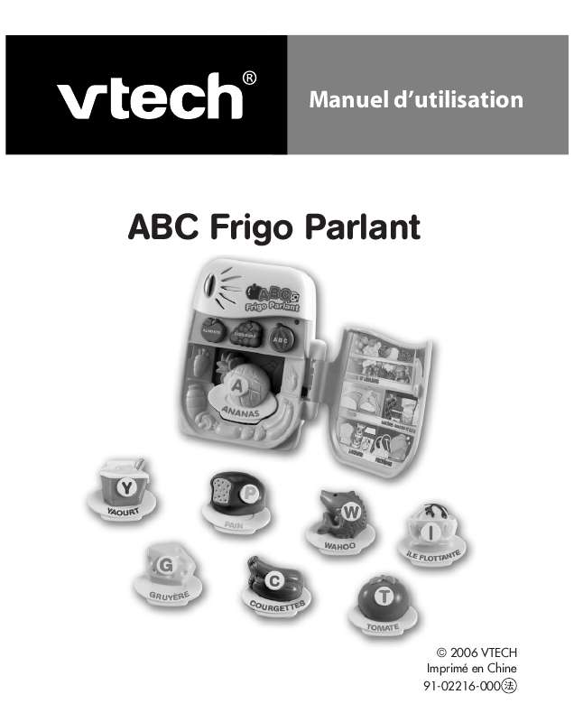Guide utilisation VTECH ABC FRIGO PARLANT  de la marque VTECH