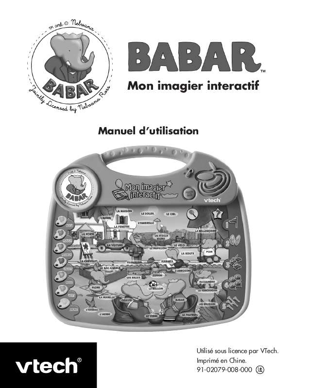 Guide utilisation VTECH BABAR-MON IMAGIER INTERACTIF  de la marque VTECH