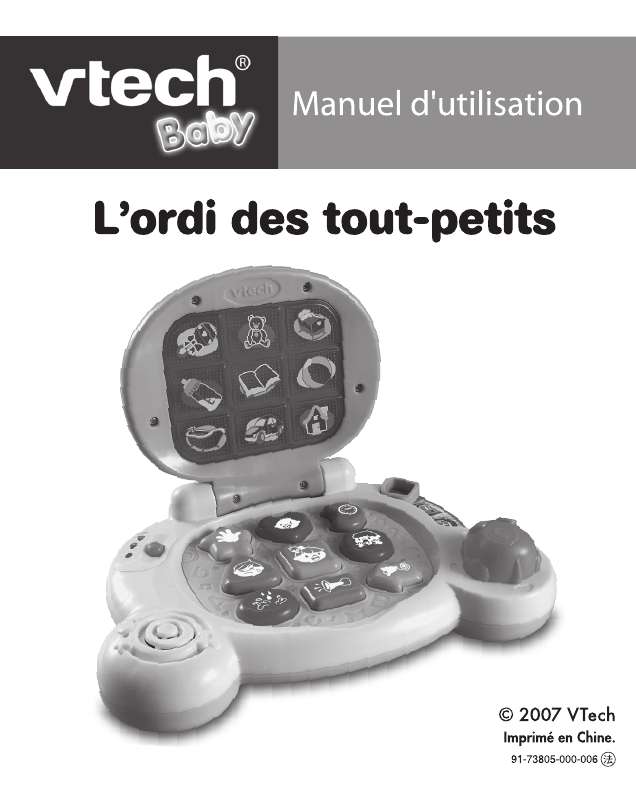 Guide utilisation VTECH L ORDI DES TOUT-PETITS  de la marque VTECH