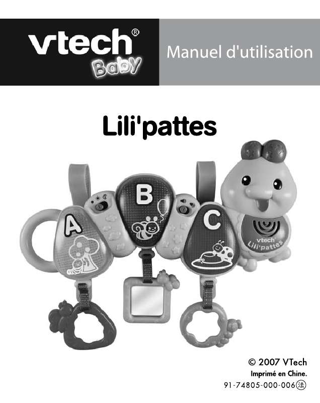 Guide utilisation VTECH LILI PATTES  de la marque VTECH