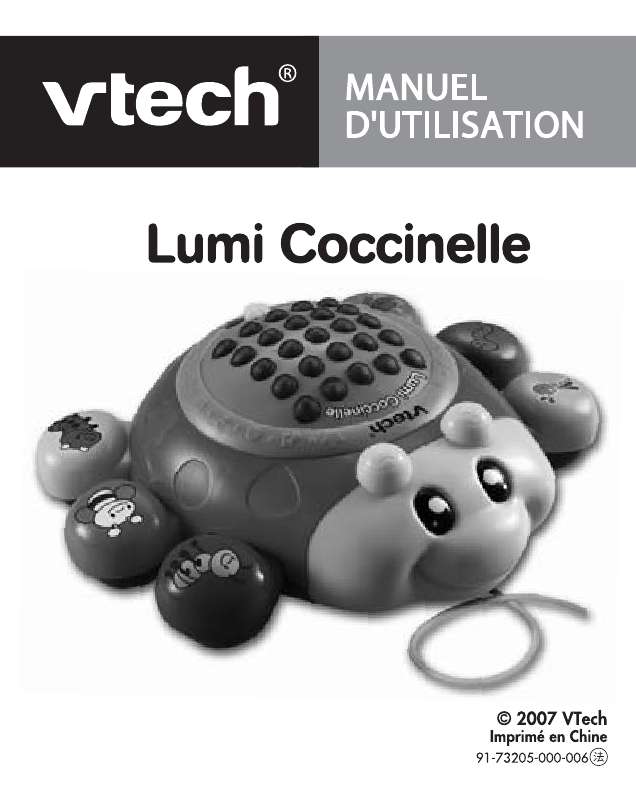 Guide utilisation VTECH LUMI COCCINELLE  de la marque VTECH