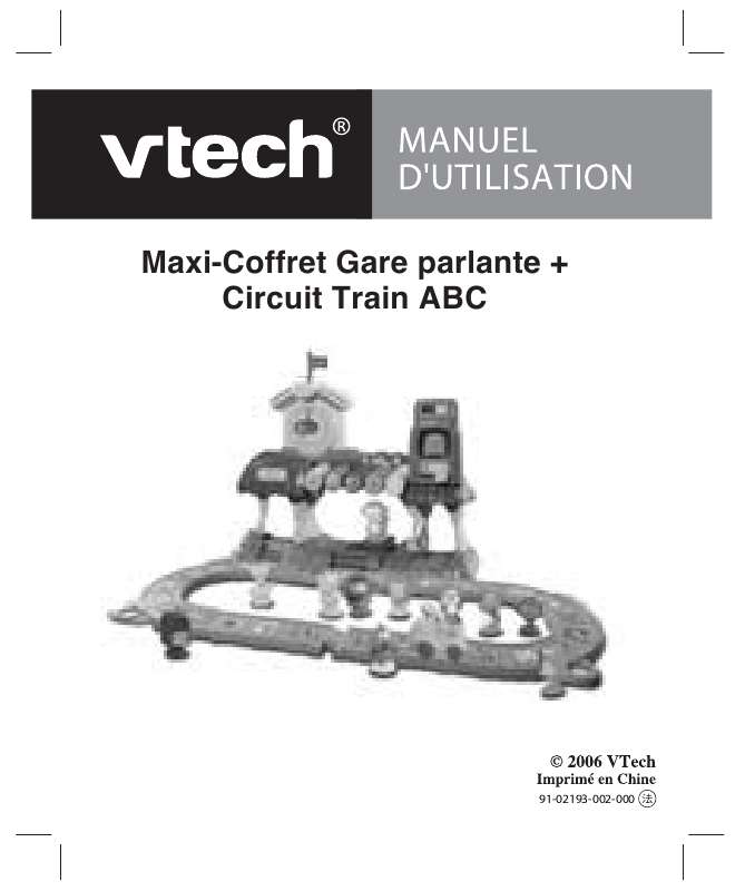 Guide utilisation VTECH MAXI COFFRET GARE PARLANTE + CIRCUIT TRAIN ABC  de la marque VTECH