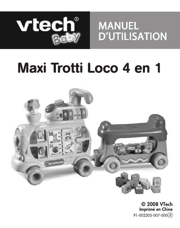 Guide utilisation VTECH MAXI TROTTI LOCO 4 EN 1  de la marque VTECH