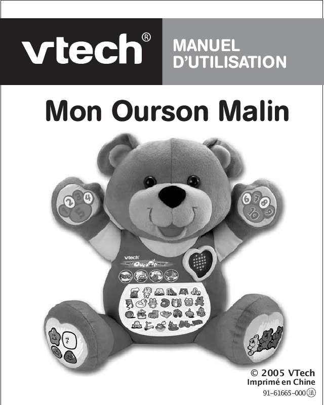 Mode d'emploi Vtech Ourson 1, 2, 3 suis-moi (Français - 10 des pages)