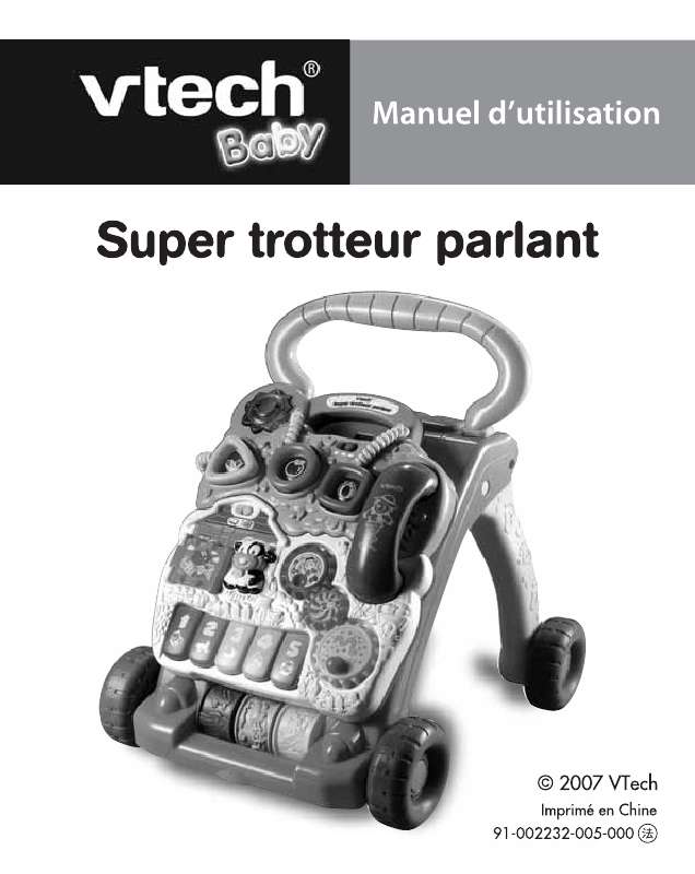 Guide utilisation VTECH SUPER TROTTEUR PARLANT 2 EN 1  de la marque VTECH