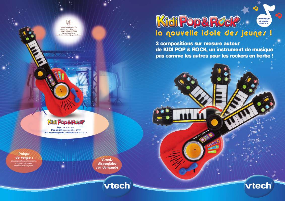 Guide utilisation VTECH KIDI POP AND ROCK  de la marque VTECH