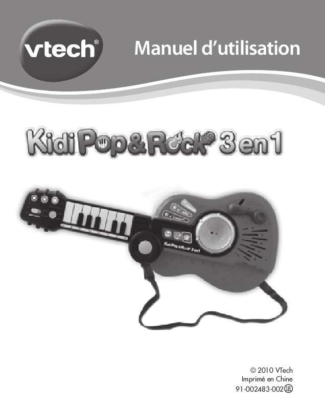Guide utilisation VTECH KIDI POP AND ROCK 3 EN 1  de la marque VTECH