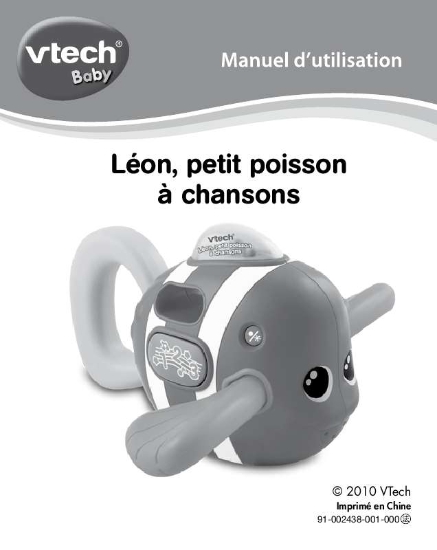 Guide utilisation VTECH LEON PETIT POISSON A CHANSONS  de la marque VTECH