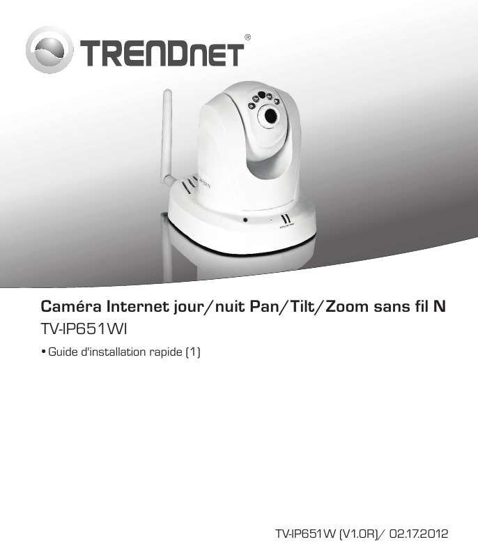 Guide utilisation TRENDNET TV-IP651WI  de la marque TRENDNET