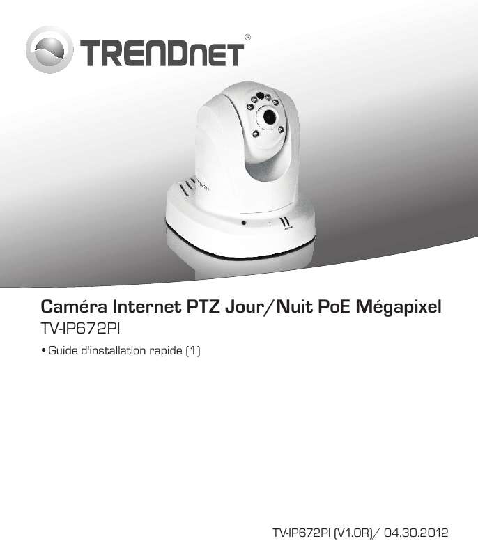 Guide utilisation TRENDNET TV-IP672PI  de la marque TRENDNET