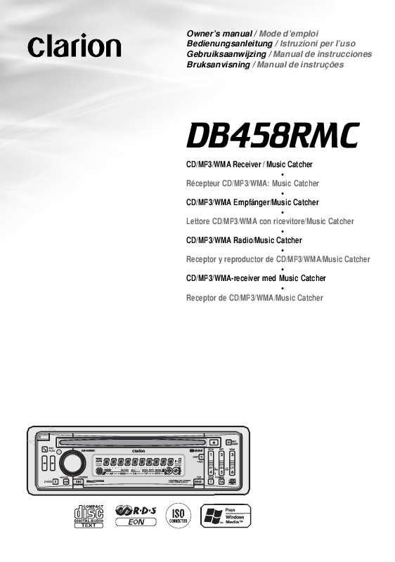 Guide utilisation CLARION DB458RMC  de la marque CLARION