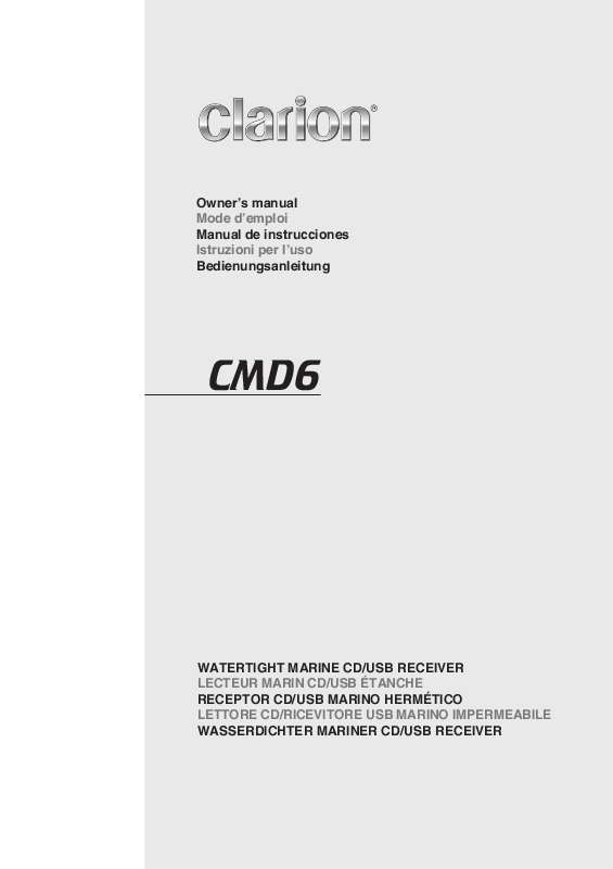 Guide utilisation CLARION CMD6  de la marque CLARION