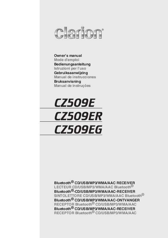 Guide utilisation CLARION CZ509E  de la marque CLARION