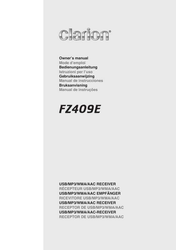 Guide utilisation CLARION FZ409E  de la marque CLARION