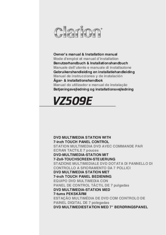 Guide utilisation CLARION VZ509E  de la marque CLARION