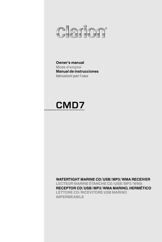 Guide utilisation CLARION CMD7  de la marque CLARION