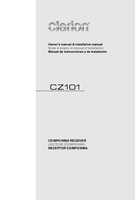 Guide utilisation CLARION CZ-101  de la marque CLARION
