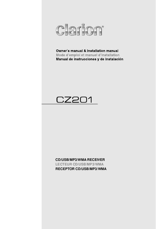 Guide utilisation CLARION CZ-201  de la marque CLARION