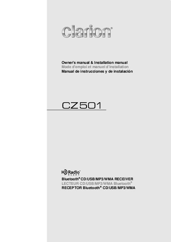 Guide utilisation CLARION CZ-501  de la marque CLARION
