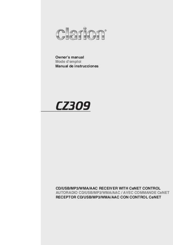 Guide utilisation CLARION CZ309  de la marque CLARION