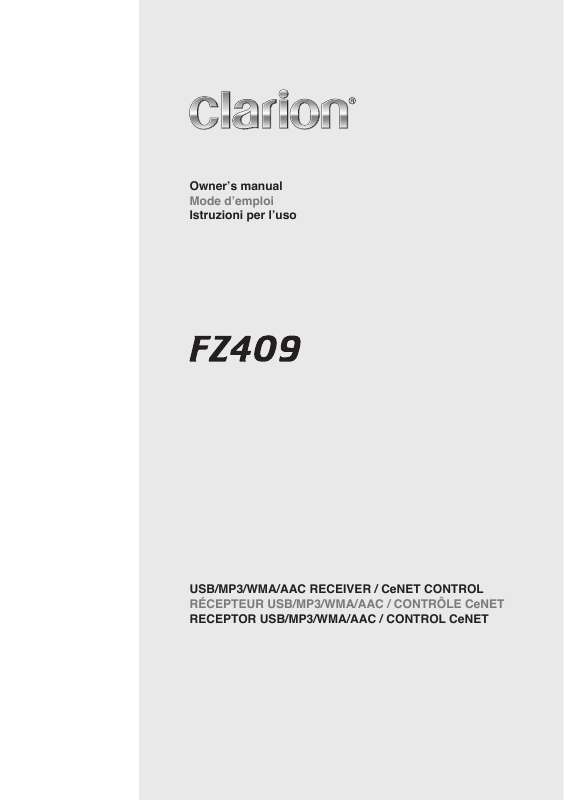 Guide utilisation CLARION FZ409  de la marque CLARION