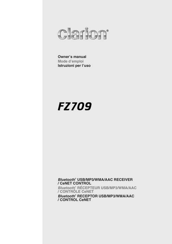 Guide utilisation CLARION FZ709  de la marque CLARION