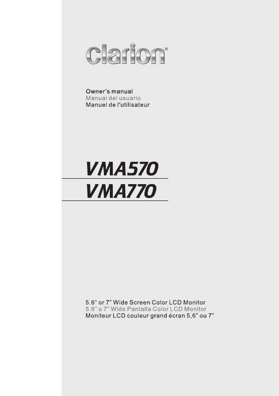 Guide utilisation CLARION VMA770  de la marque CLARION