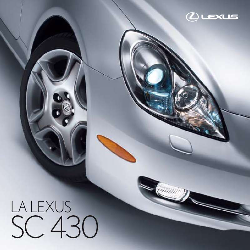 Guide utilisation LEXUS SC 430  de la marque LEXUS