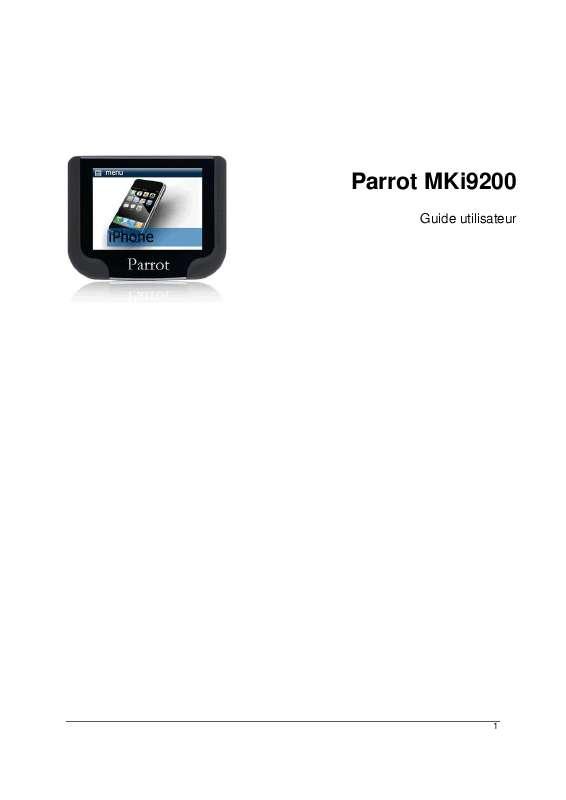 Guide utilisation PARROT MKI9200  de la marque PARROT