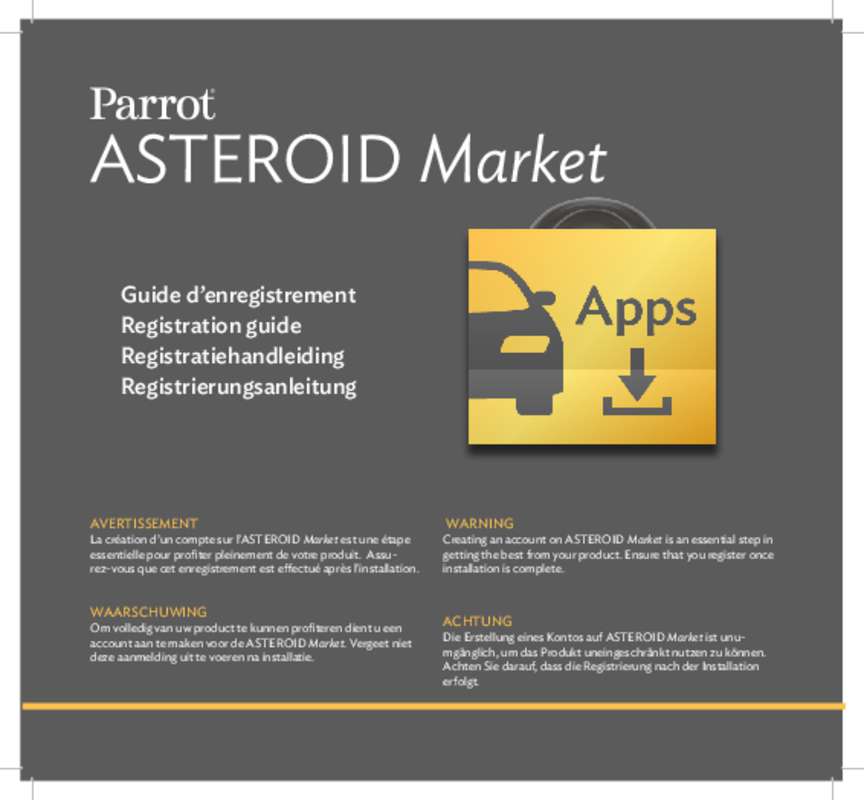 Guide utilisation PARROT ASTEROID MARKET  de la marque PARROT